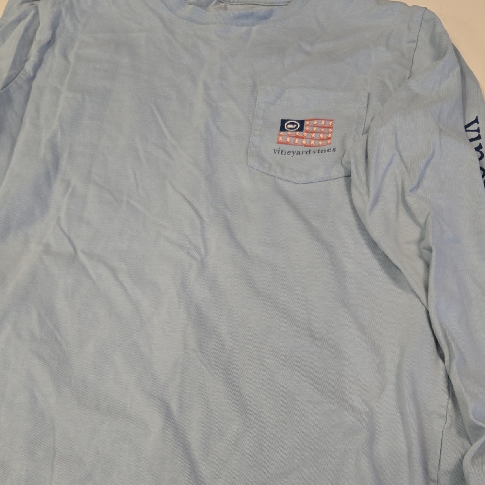 Vineyard Vines Light Blue Kids Long Sleeve Tee
